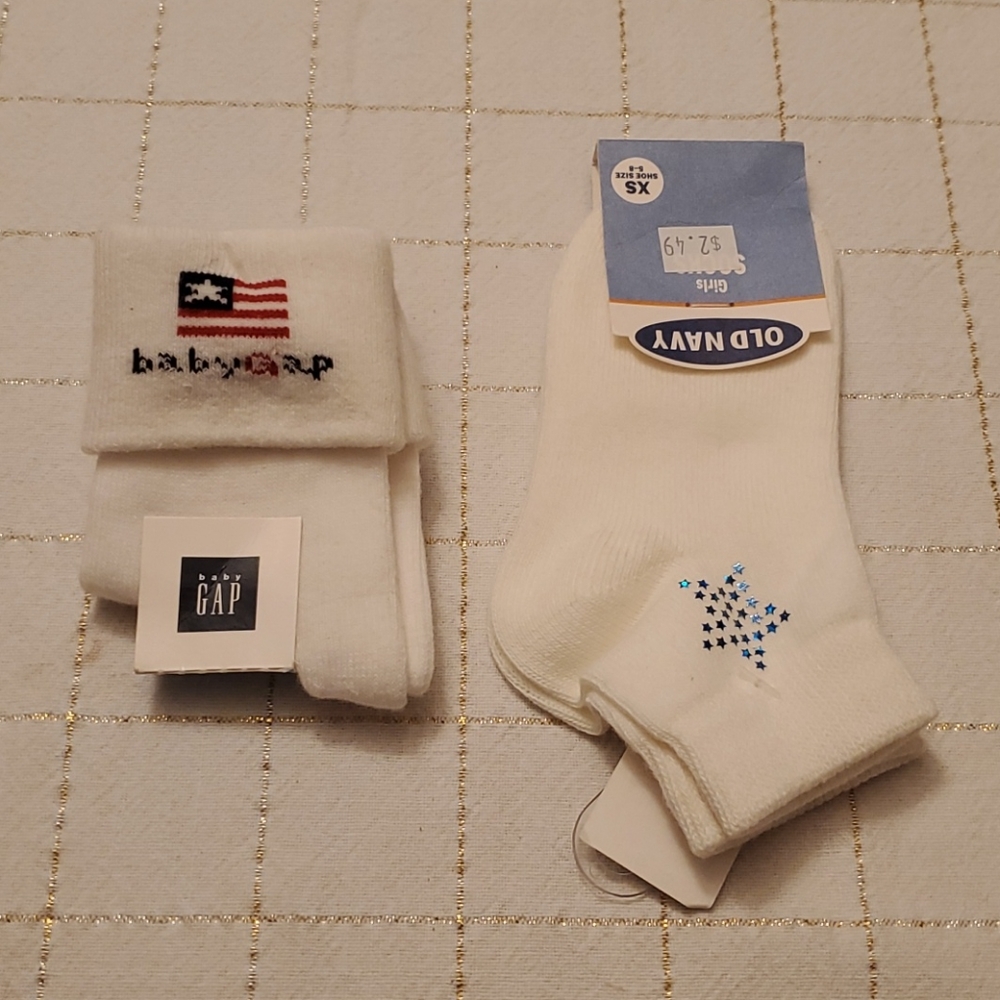 Baby gap socks 4th of July merica